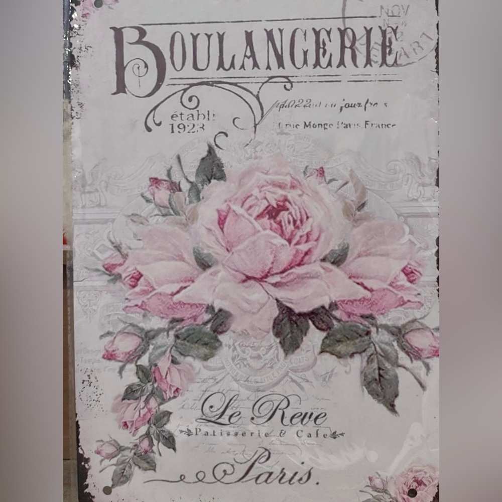 COPY - COPY - COPY - Vintage French flower sign